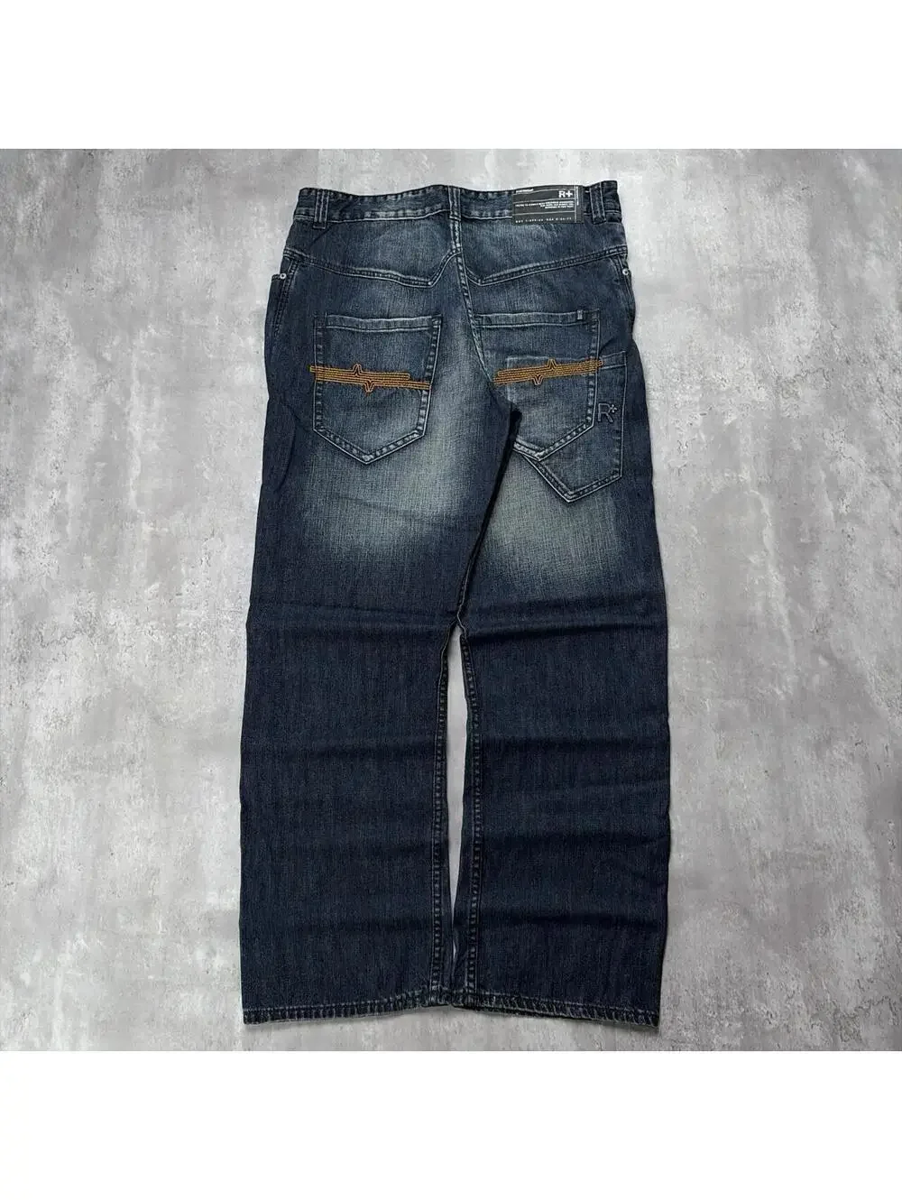Y2K Dark Wash Rocawear Grunge Gothic Baggy Skater Denim Jeans